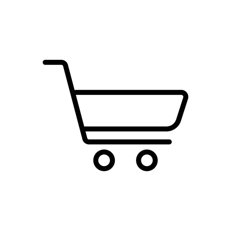 shopping carrello linea icona illustrazione. semplice vettore design modificabile. pixel Perfetto a 32 X 32