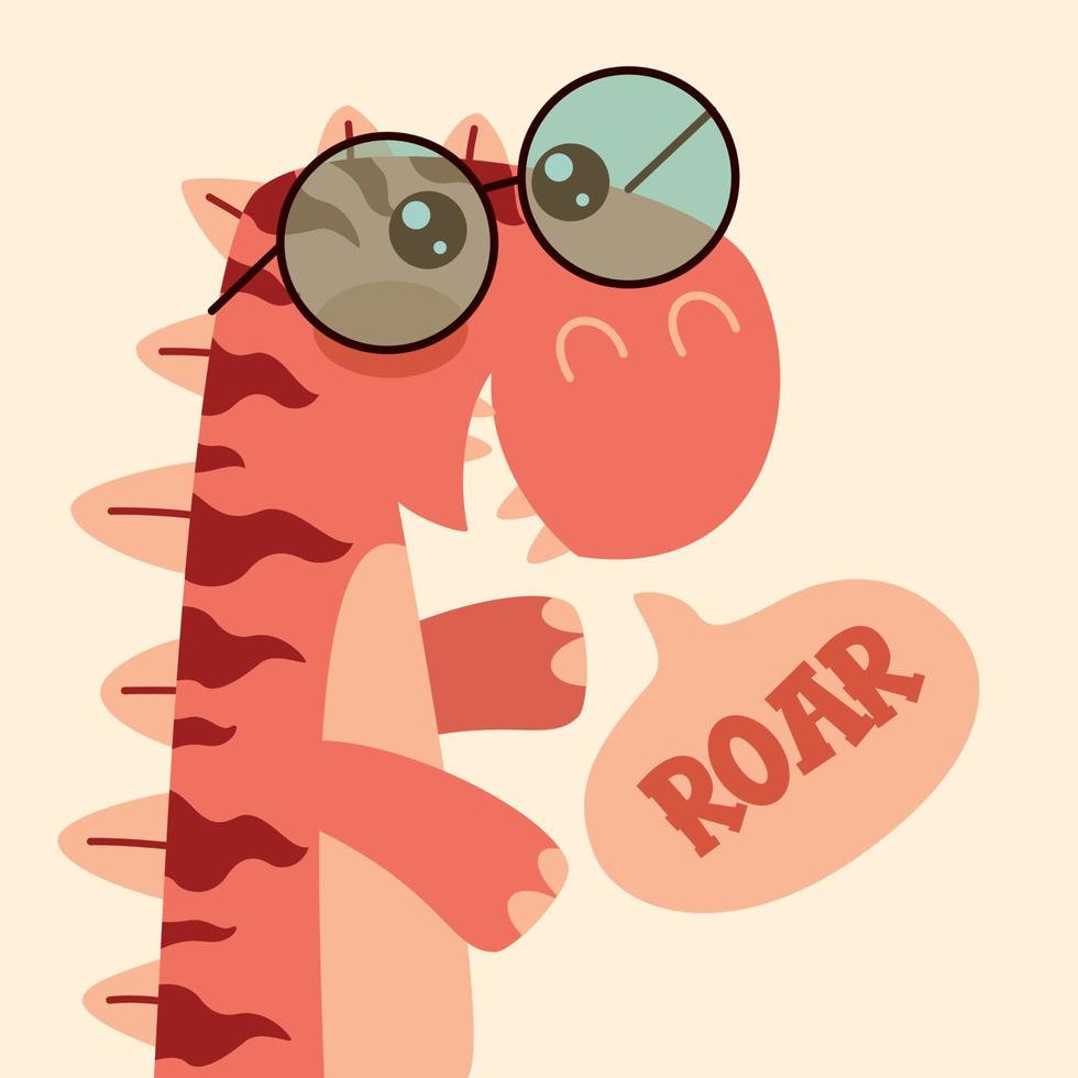 cartone animato disegno di un' dinosauro vettore