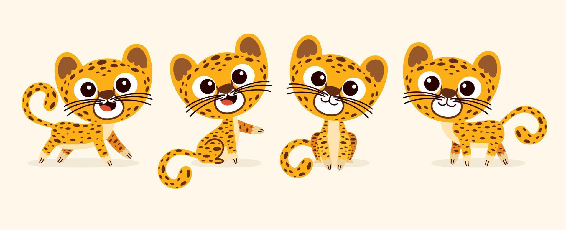 cartone animato disegno di un' ghepardo vettore