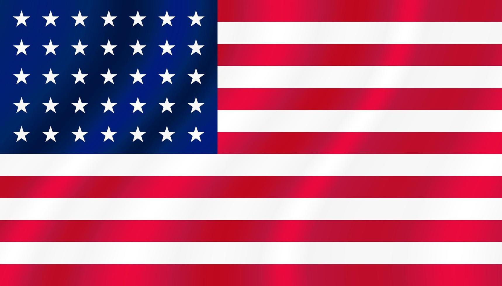 ondulato bandiera di unito stati Stati Uniti d'America. vettore