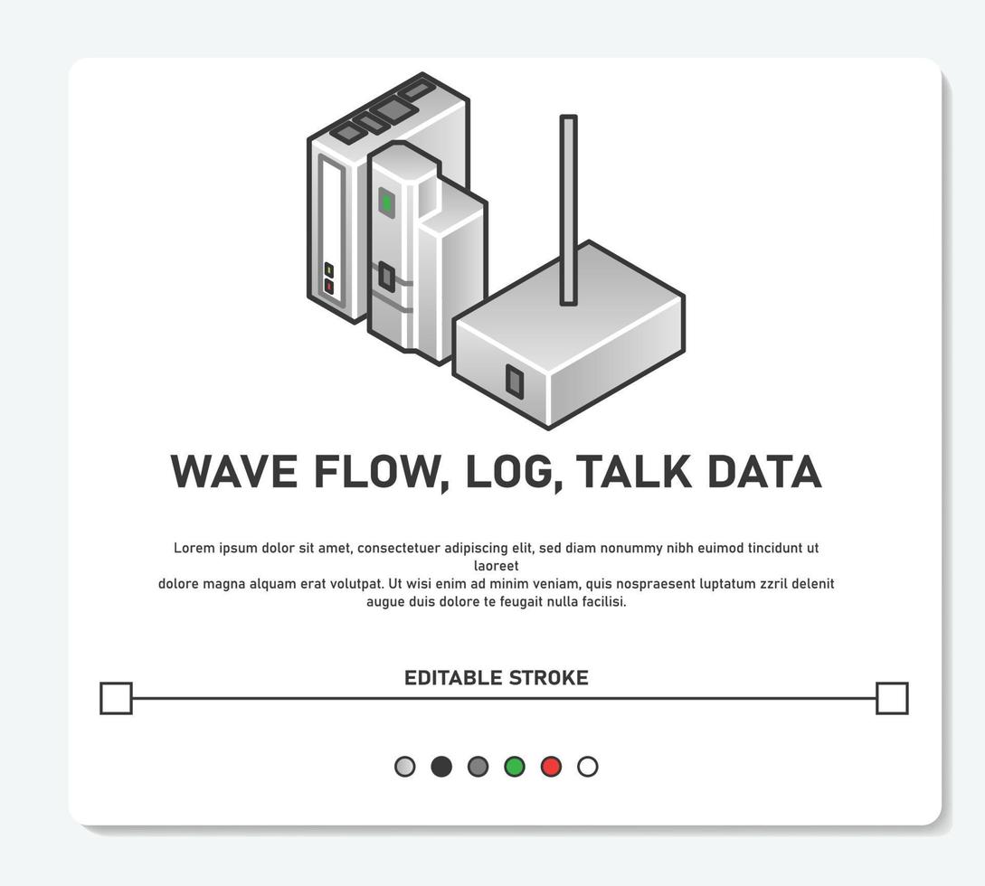 onda flusso log parlare dati logger rtu semplice vettore modificabile ictus