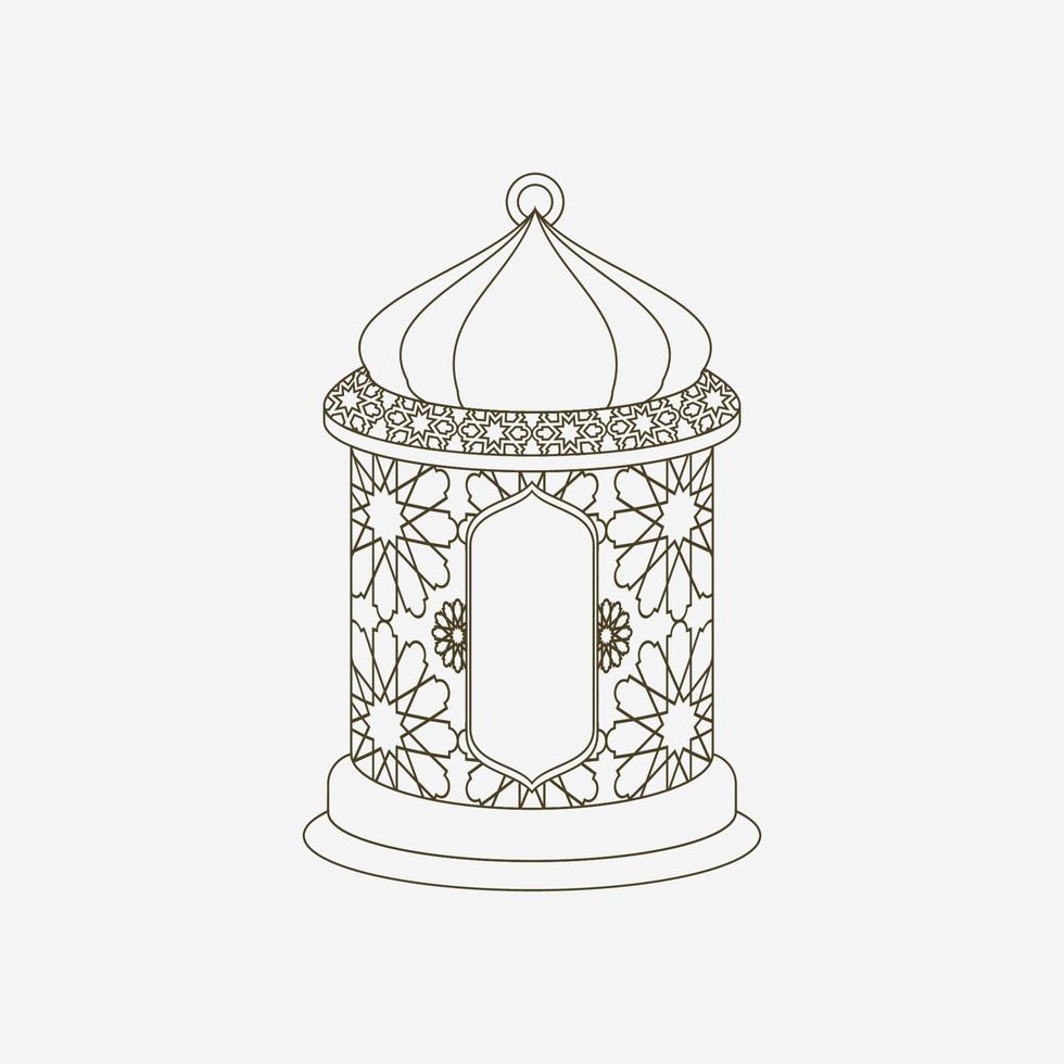 modificabile schema stile isolato in piedi arabo lanterna vettore illustrazione per islamico occasionale tema scopi come come Ramadan e eid anche arabo cultura design esigenze