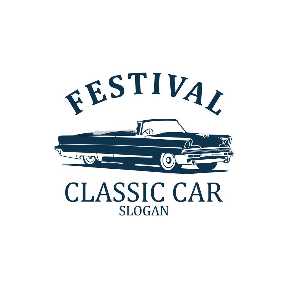 Festival classico auto logo 3 vettore. vettore