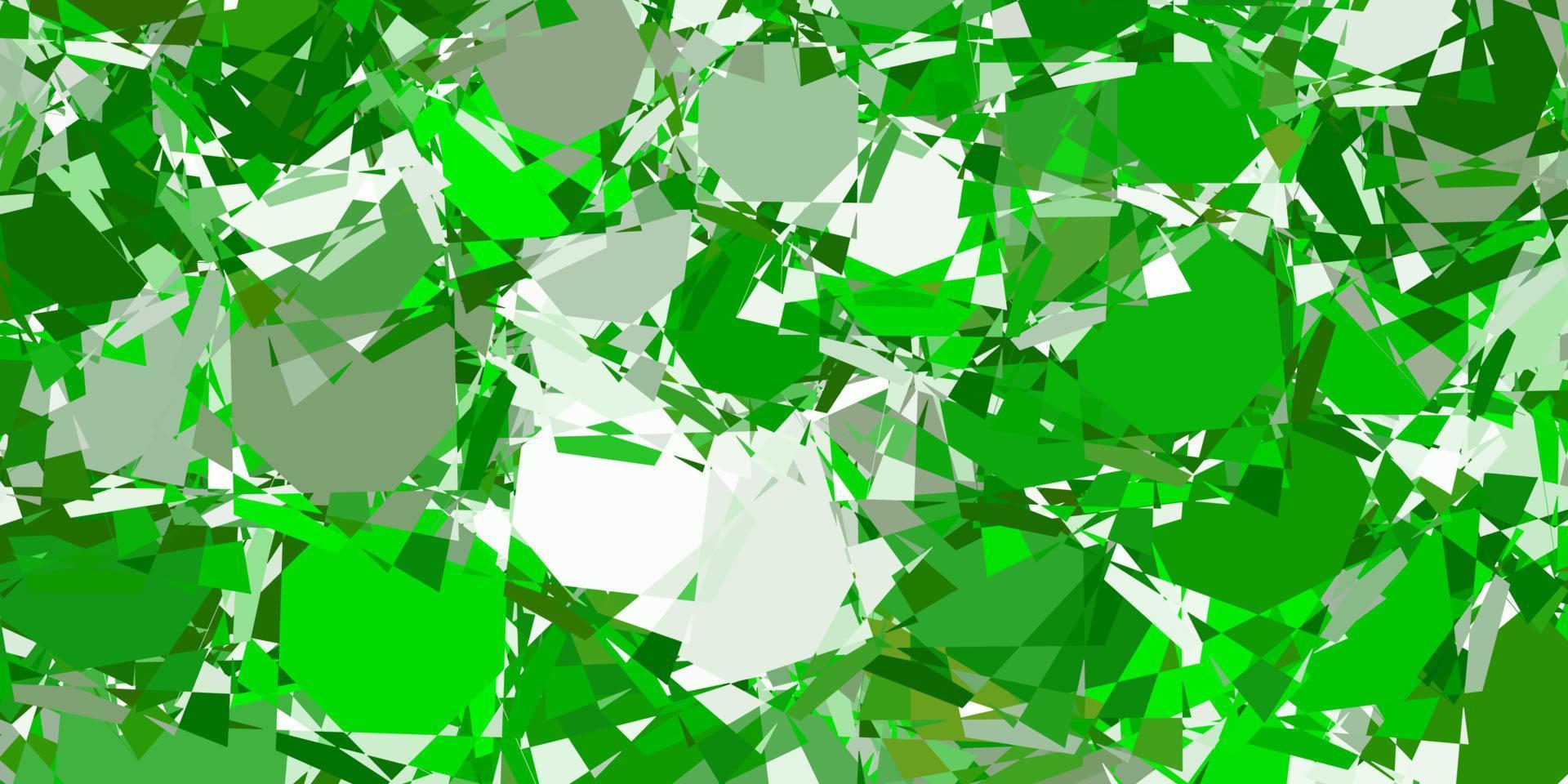 modello vettoriale verde chiaro con forme poligonali.