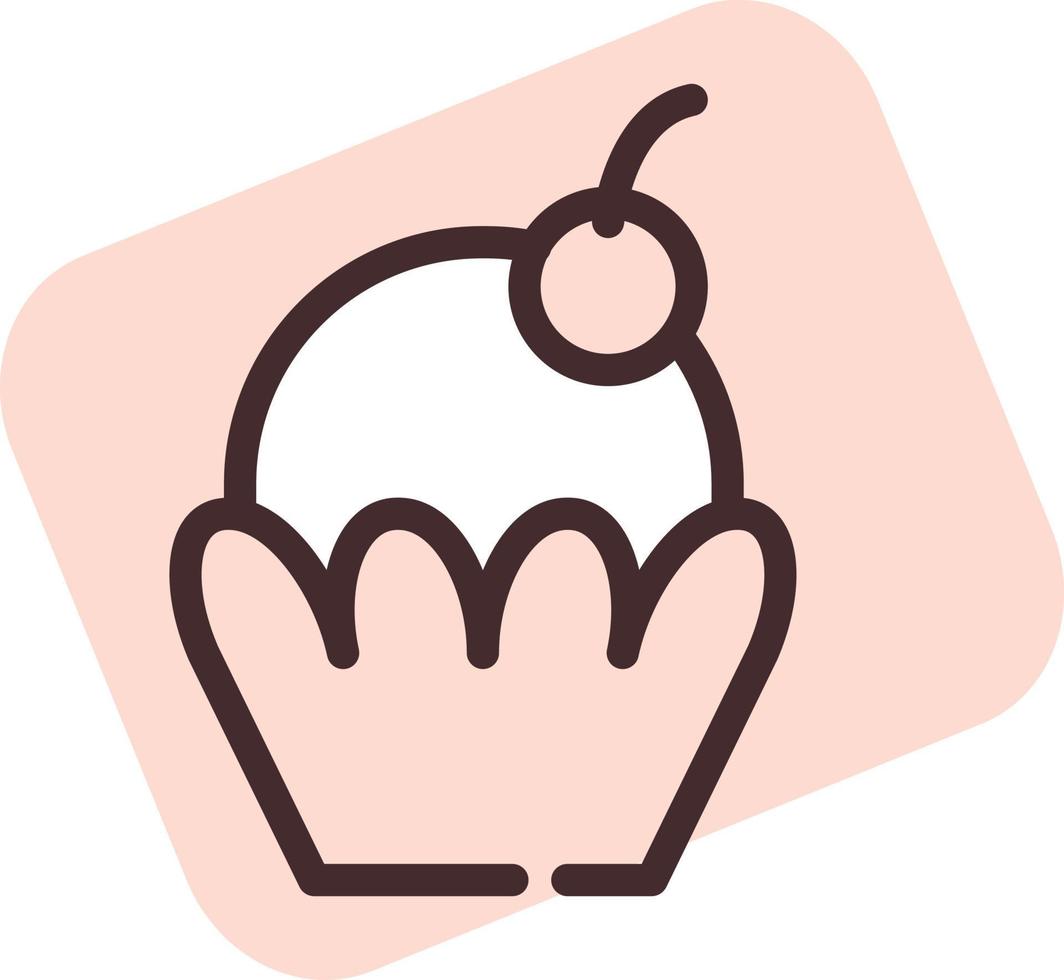 ristorante cupcake, illustrazione, vettore su un' bianca sfondo.