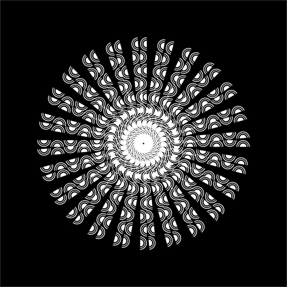 contemporaneo mandala fatto a partire dal cerchio e metà cerchio forma composizione. moderno contemporaneo mandala per logo, ornato, decorazione o grafico design. vettore illustrazione