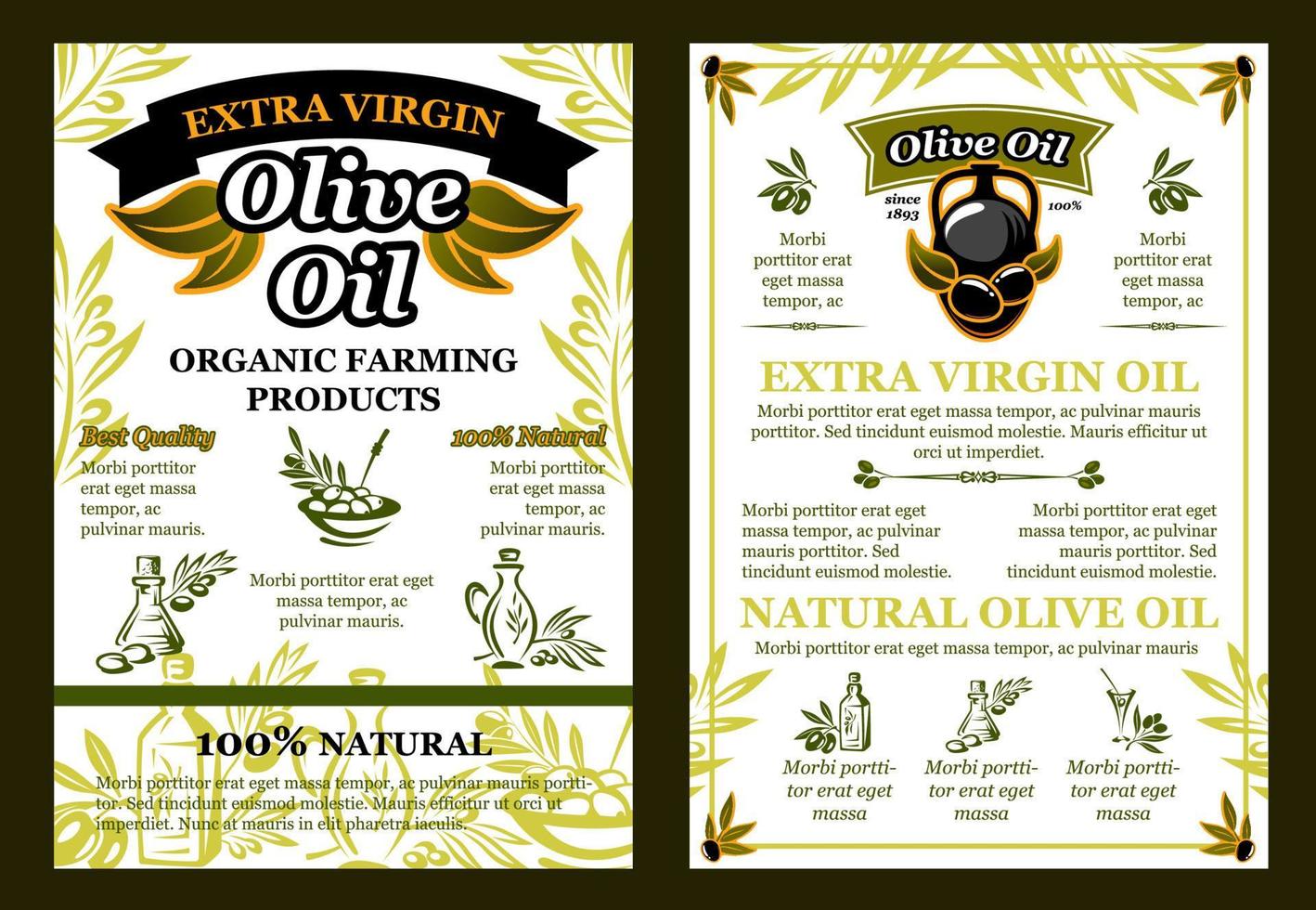 vettore olive manifesto per biologico oliva olio