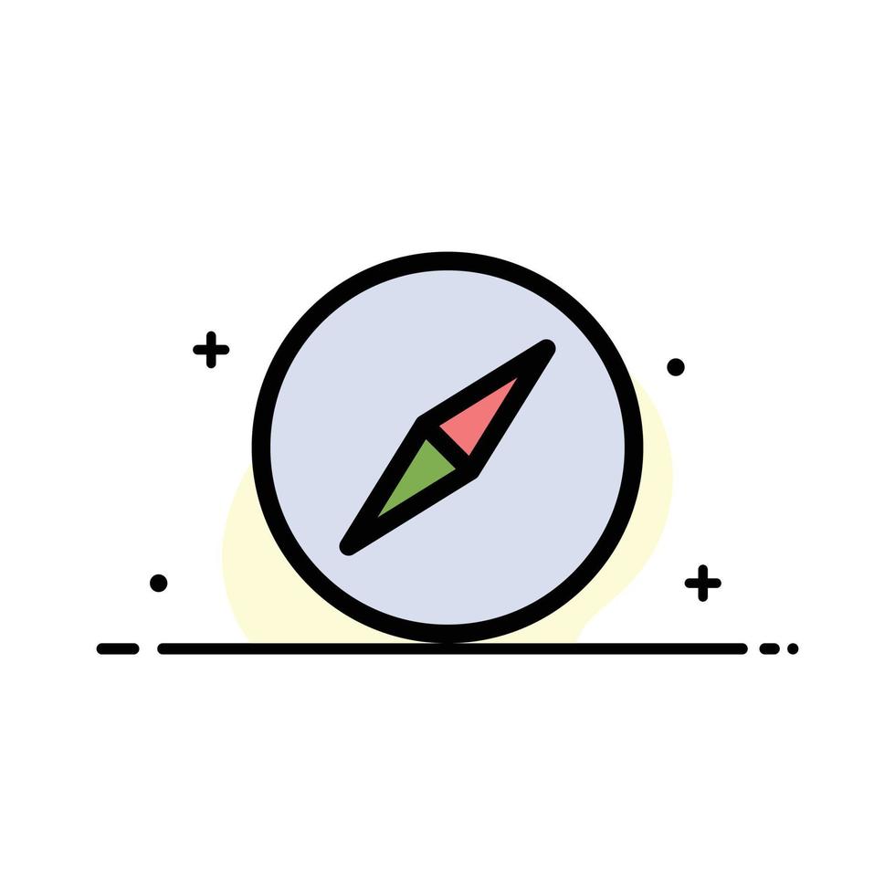 instagram bussola navigazione attività commerciale piatto linea pieno icona vettore bandiera modello