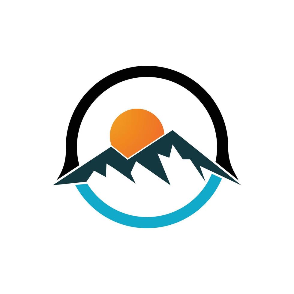 vettore logo montagne