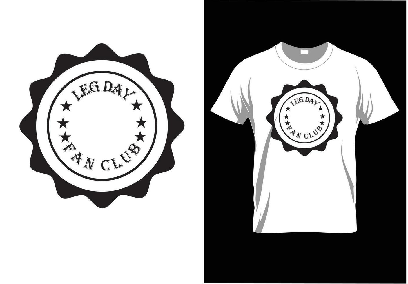 gamba giorno fan club, maglietta design pronto per Stampa per abbigliamento, manifesto, illustrazione. moderno, semplice, maglietta modello vettore