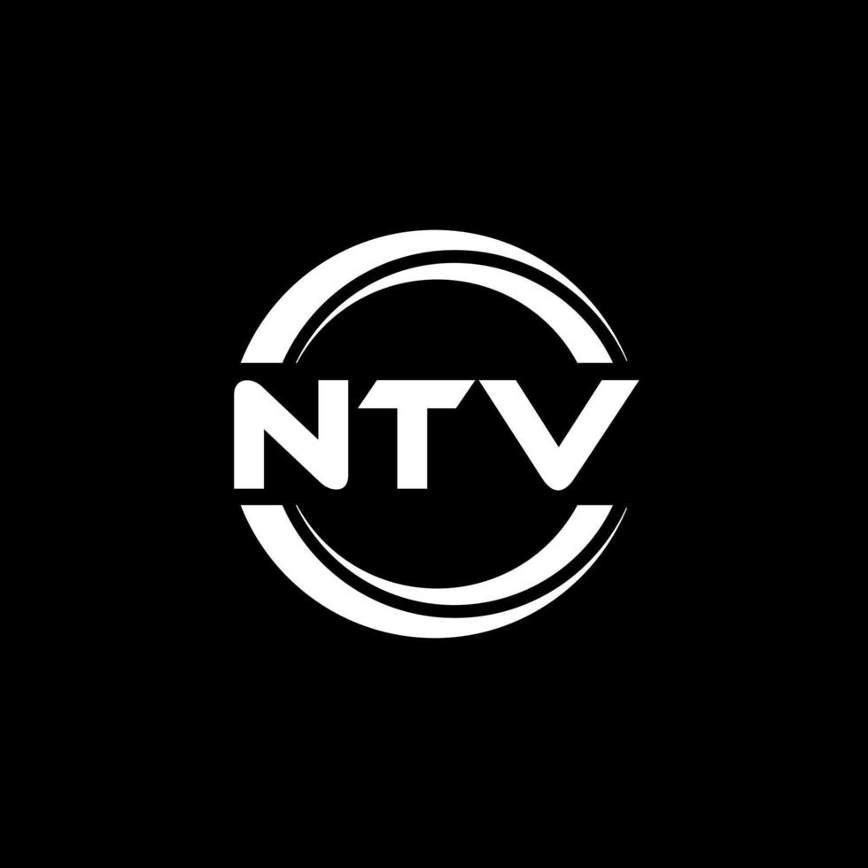 ntv lettera logo design nel illustrazione. vettore logo, calligrafia disegni per logo, manifesto, invito, eccetera.