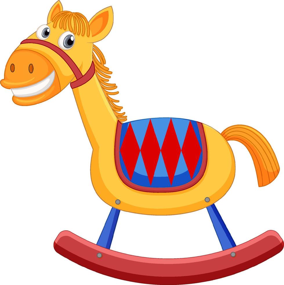 cavallo a dondolo isolato per bambini vettore