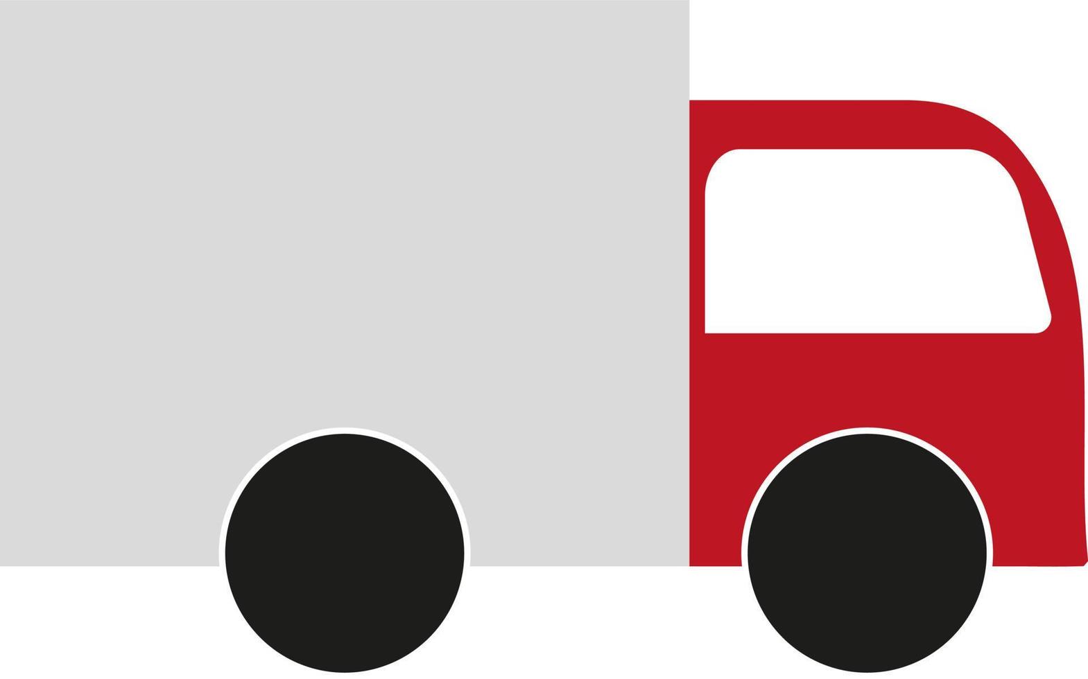 rosso camion, illustrazione, vettore su un' bianca sfondo.