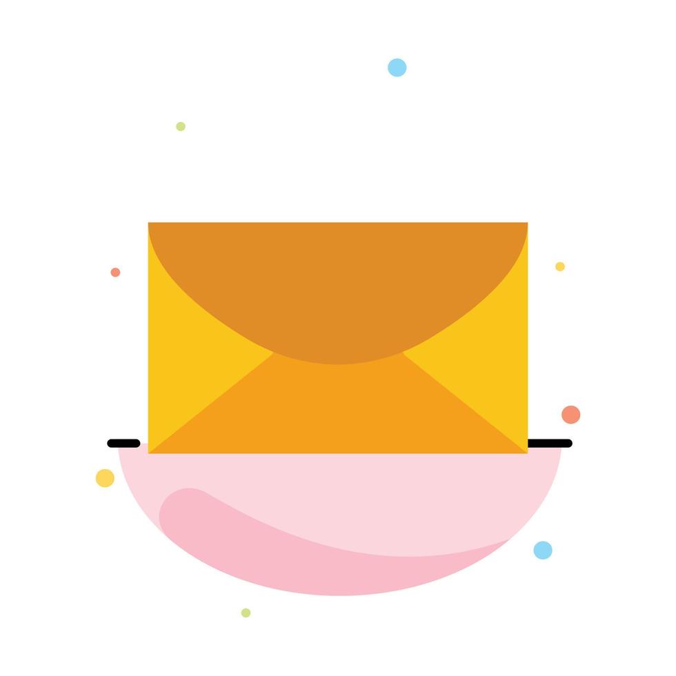 posta e-mail Messaggio globale astratto piatto colore icona modello vettore