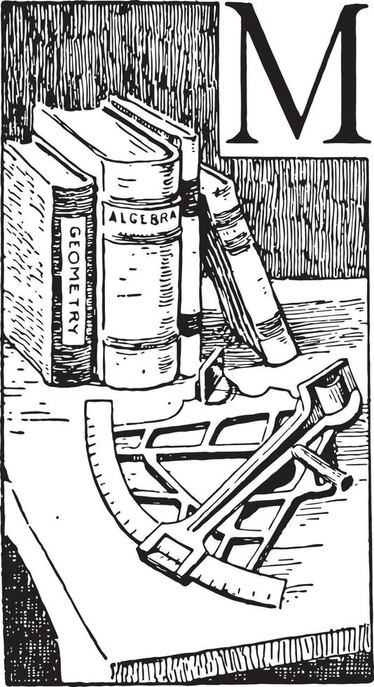 matematica libri, testo, Vintage ▾ incisione vettore