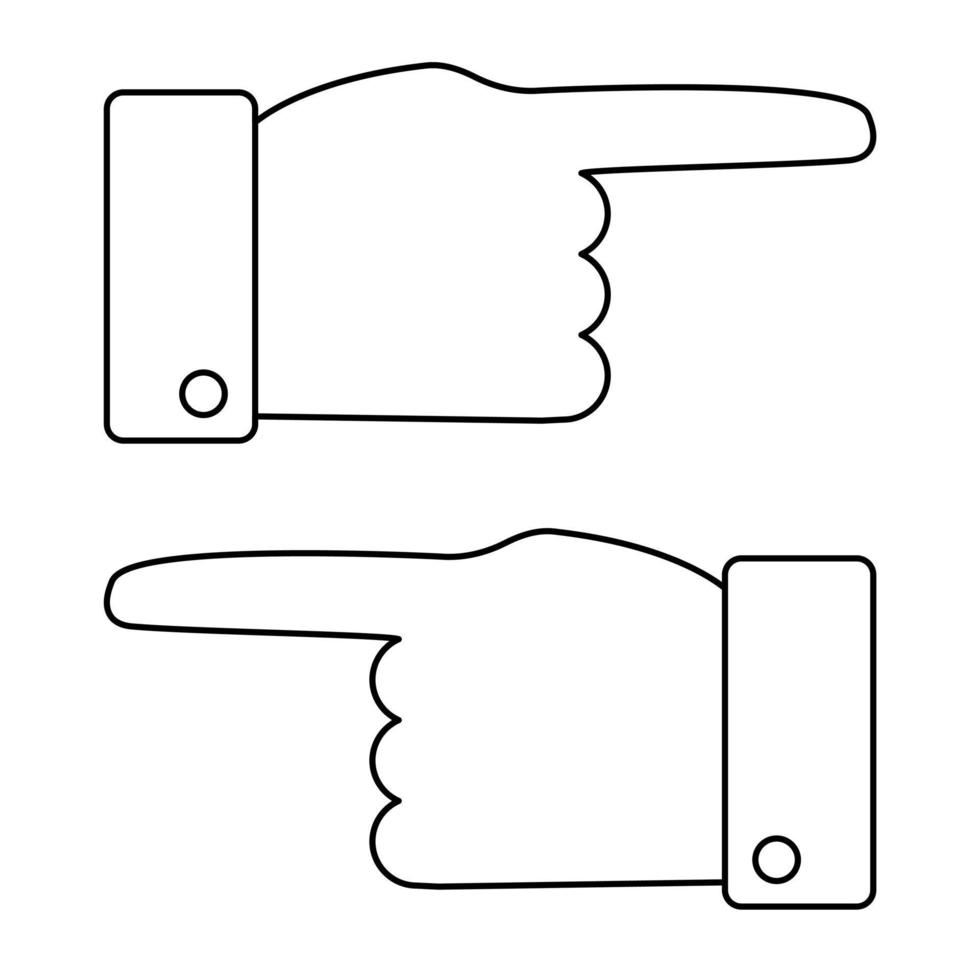 orientamento. mano puntamento il direzione. schema. vettore illustrazione