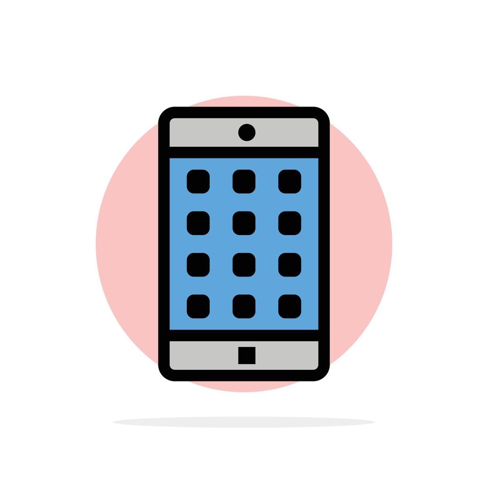 applicazione mobile mobile applicazione parola d'ordine astratto cerchio sfondo piatto colore icona vettore