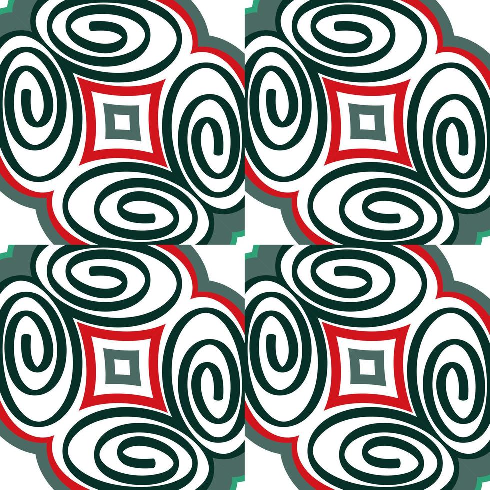 senza soluzione di continuità modello nel il spirali di un' mosaico nel retrò stile. decorativo astratto cerchio Vintage ▾ ornamento vettore