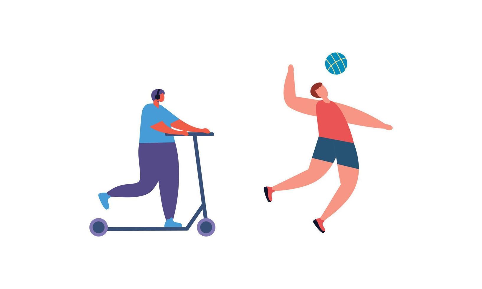 persone fare gli sport attività illustrazione vettore