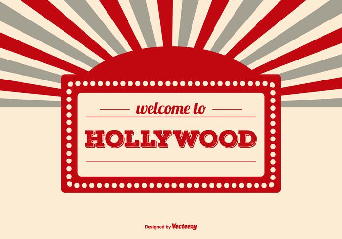 Benvenuto nell'illustrazione di Hollywood vettore