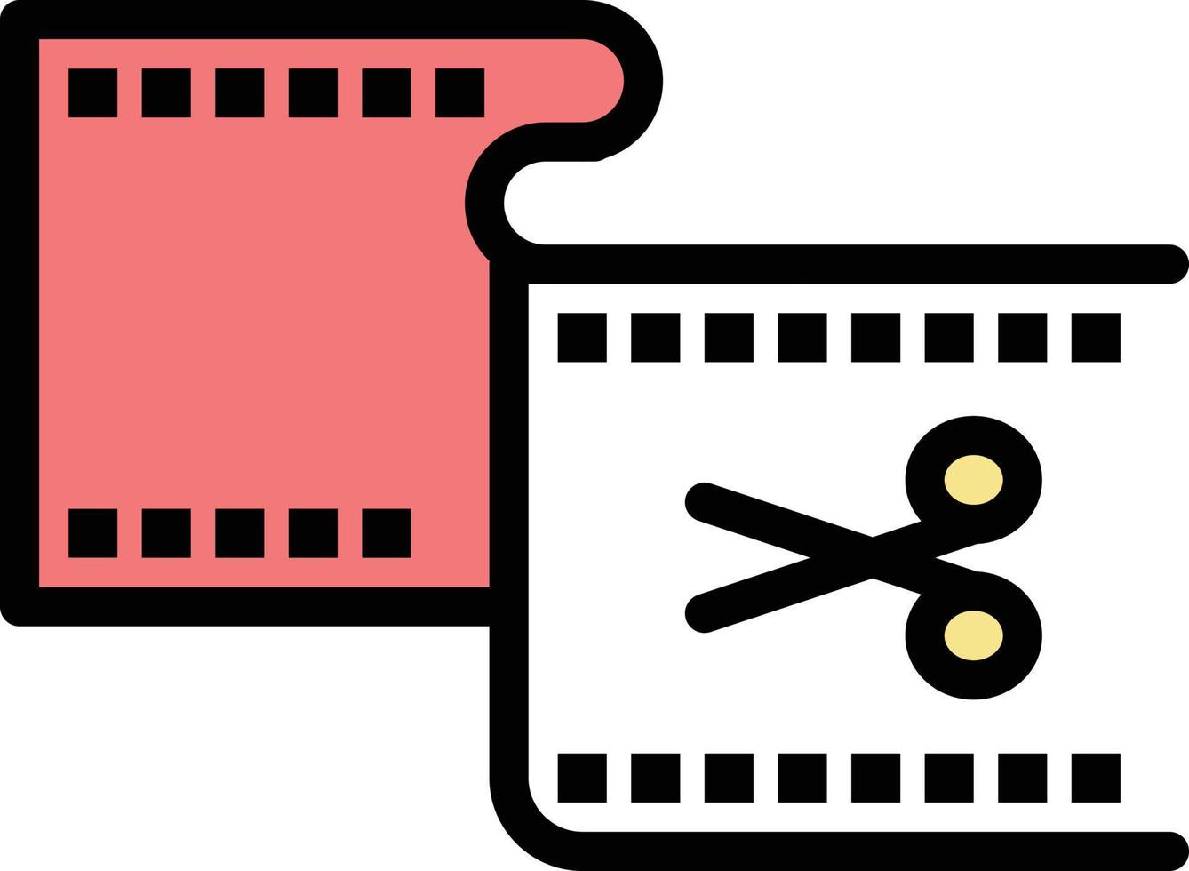 clip tagliare modificare la modifica film piatto colore icona vettore icona bandiera modello