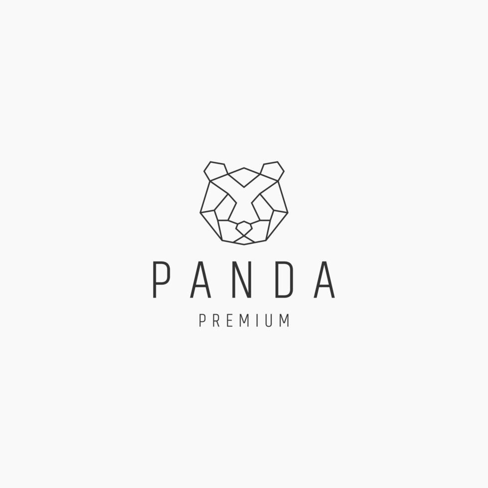 panda logo icona design modello vettore