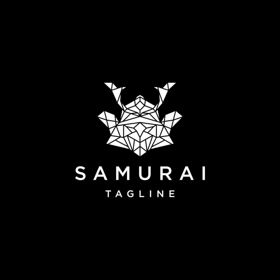 samurai geometrico logo icona design modello vettore