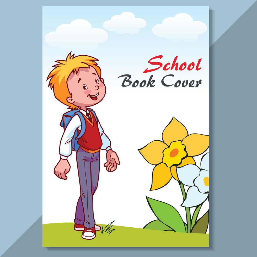 scuola copertina design bambini copertina vettore