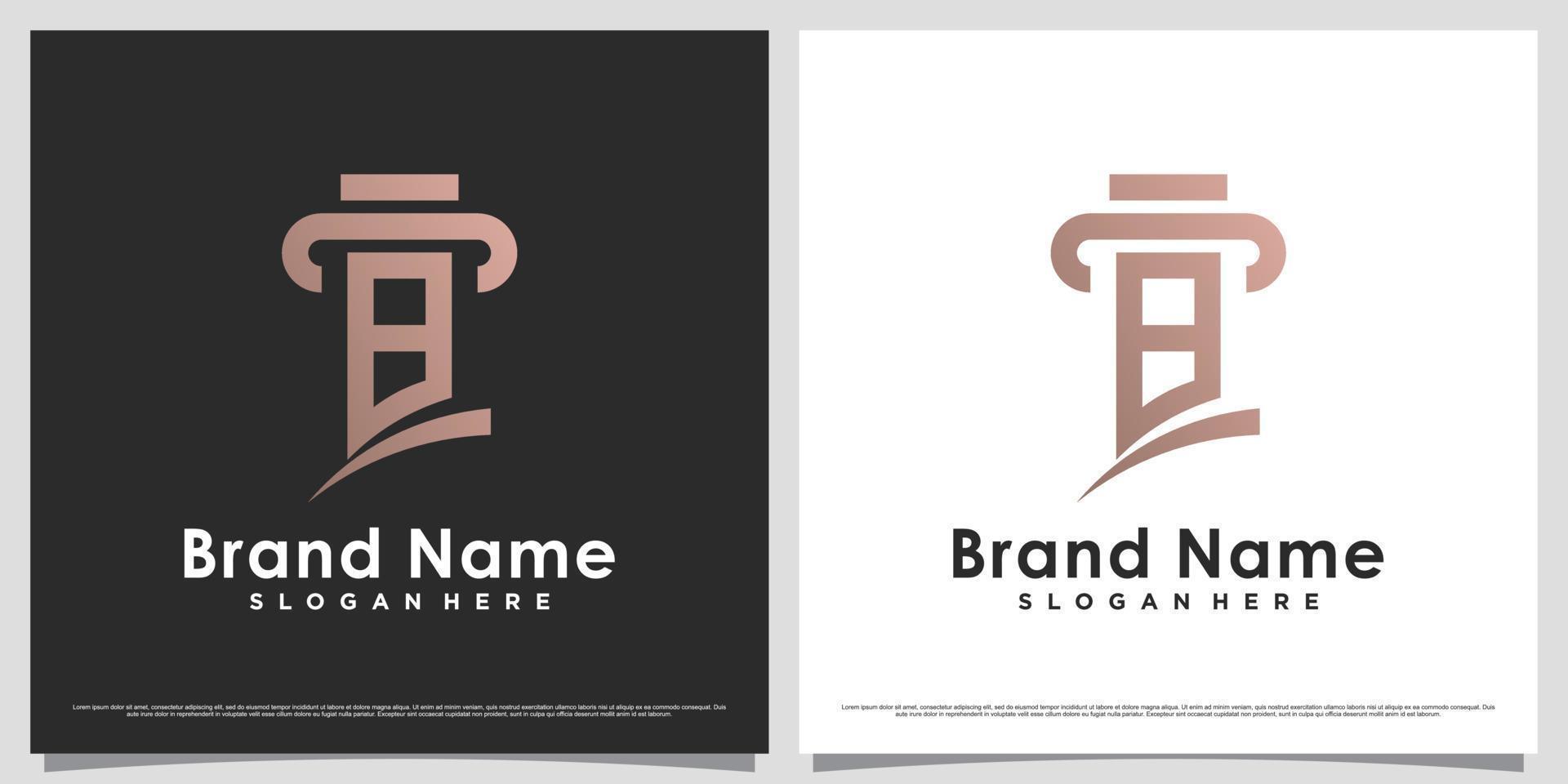 legge azienda logo design modello per attività commerciale icona con lettera B e creativo unico concetto vettore