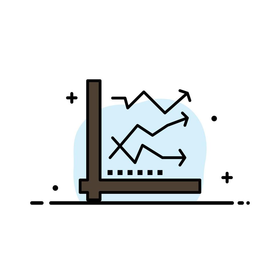 grafico analisi analitico analitica grafico dati attività commerciale piatto linea pieno icona vettore bandiera modello