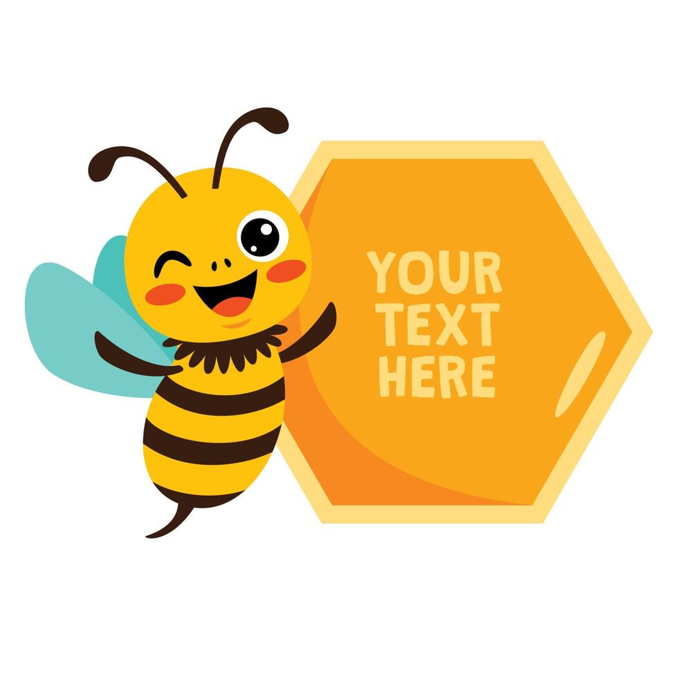 cartone animato illustrazione di un' ape vettore
