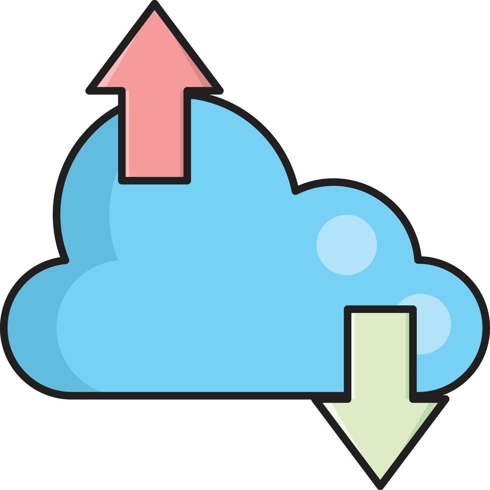 illustrazione vettoriale di caricamento cloud su uno sfondo. simboli di qualità premium. icone vettoriali per il concetto e la progettazione grafica.