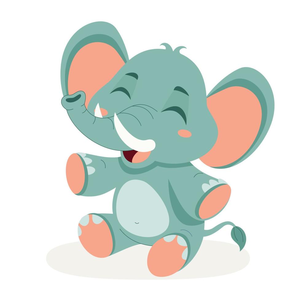 cartone animato illustrazione di un elefante vettore