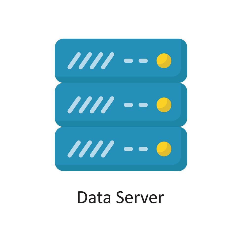 dati server vettore piatto icona design illustrazione. nube calcolo simbolo su bianca sfondo eps 10 file