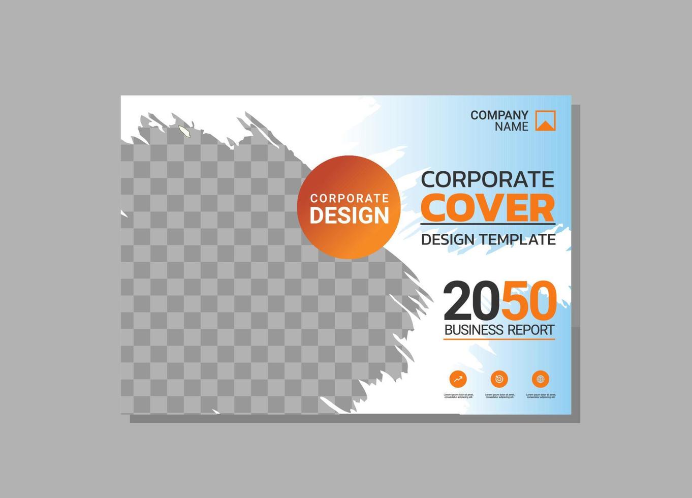 aziendale libro copertina orizzontale design vettore