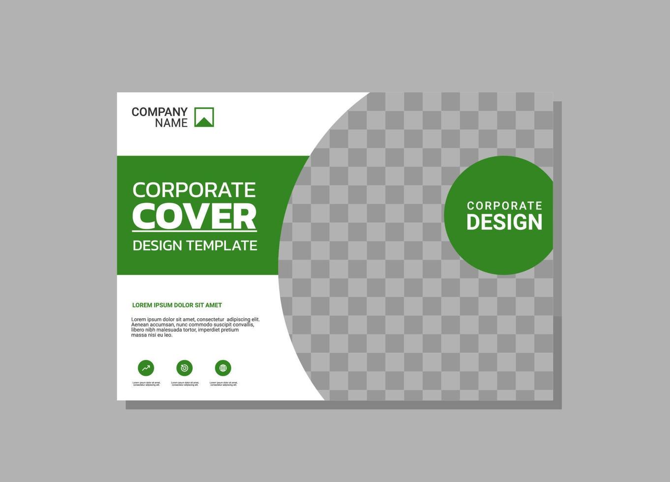 aziendale libro copertina orizzontale design vettore