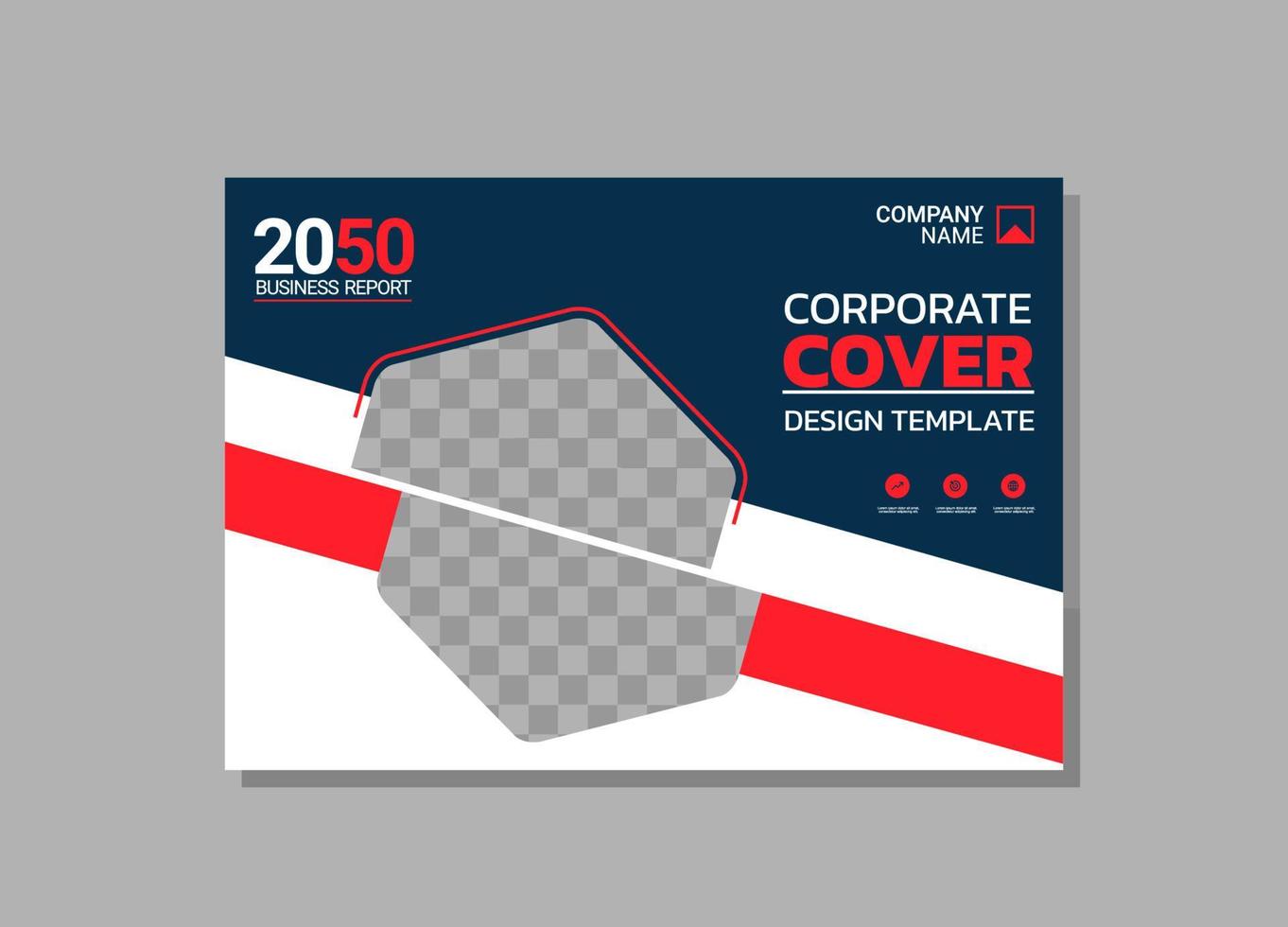 aziendale libro copertina orizzontale design vettore