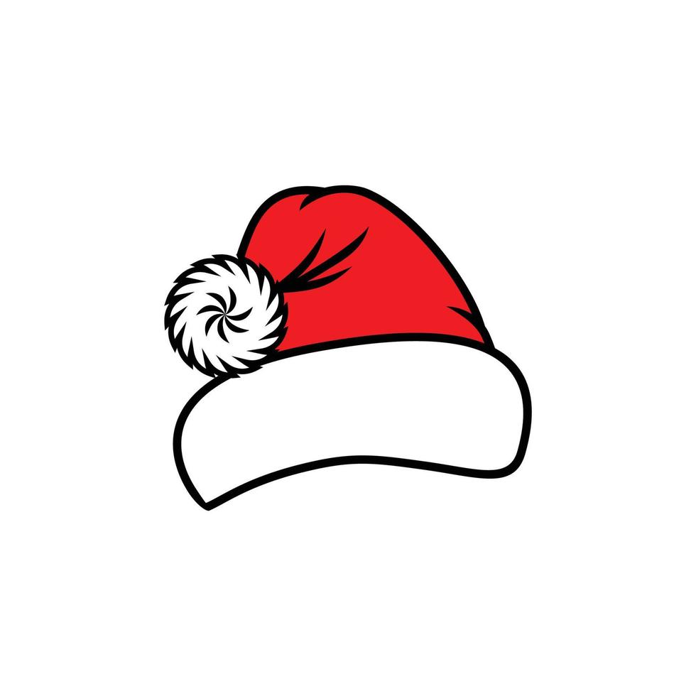 Santa Claus cappello e barba. rosso allegro Natale carta illustrazione vettore