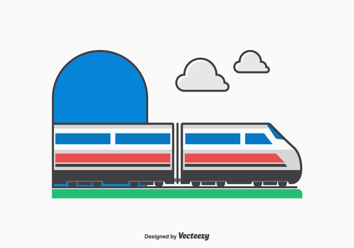 Illustrazione vettoriale di treno ad alta velocità vettoriale gratuito