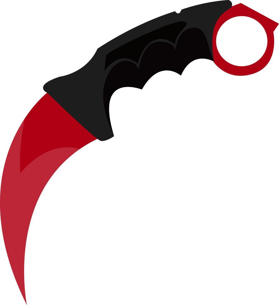 karambit coltello, illustrazione, vettore su bianca sfondo.