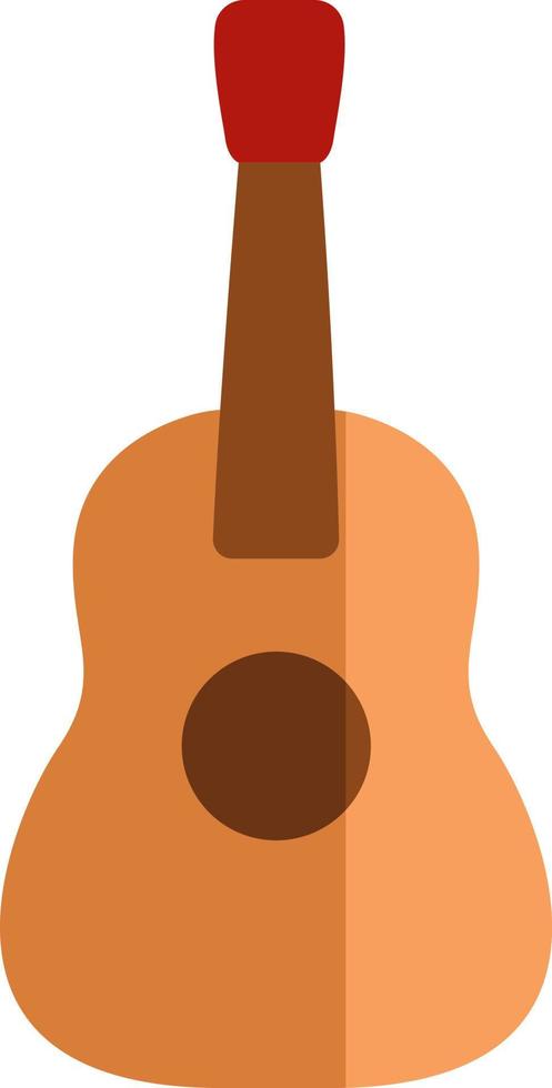 acustico chitarra, illustrazione, vettore su un' bianca sfondo.