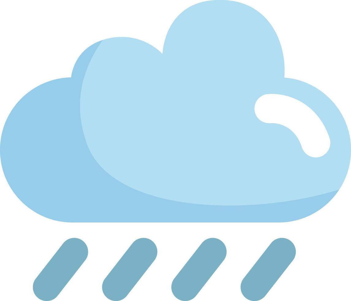 pesante pioggia nube, illustrazione, vettore, su un' bianca sfondo. vettore
