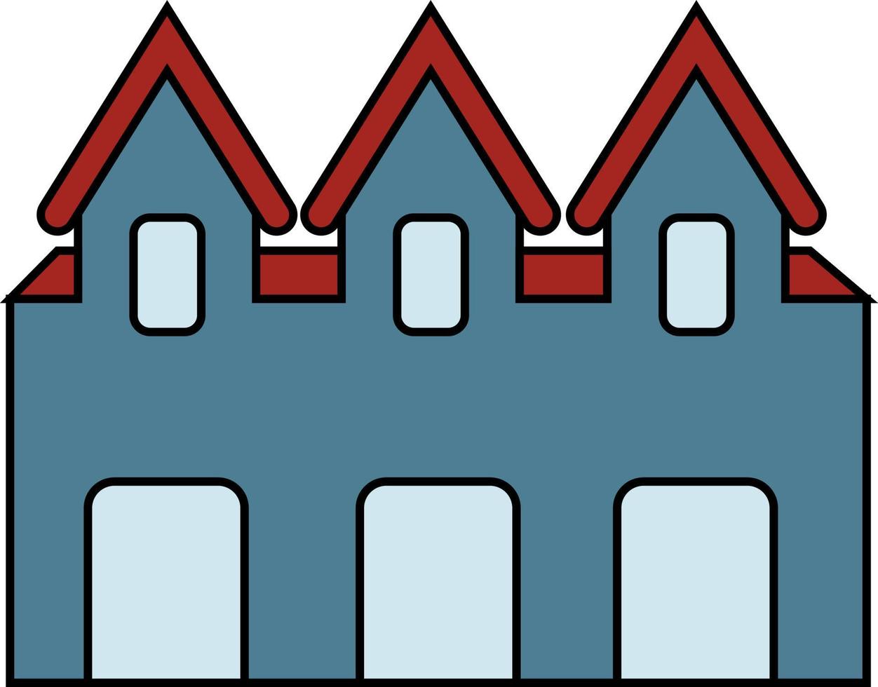 blu palazzo, illustrazione, su un' bianca sfondo. vettore