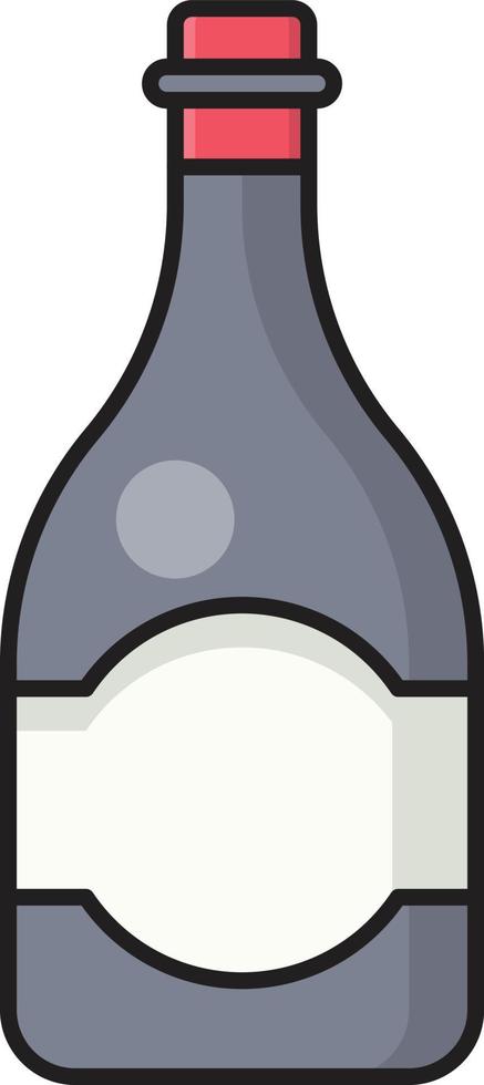 illustrazione vettoriale di bottiglia di vino su uno sfondo simboli di qualità premium. icone vettoriali per il concetto e la progettazione grafica.