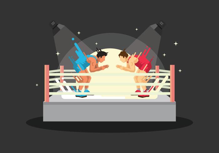 Illustrazione di Ring Wrestling gratis vettore