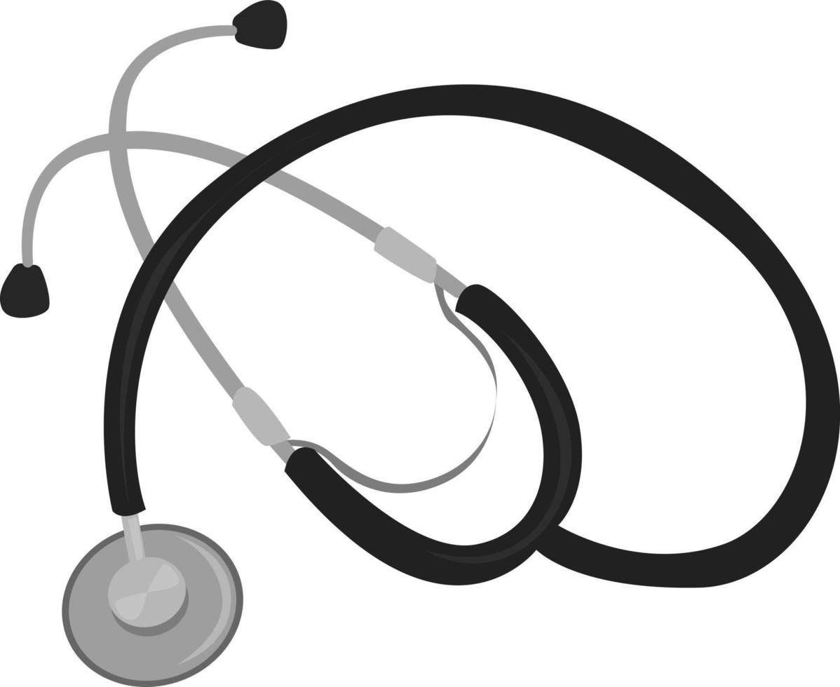 stetoscopio, illustrazione, vettore su bianca sfondo