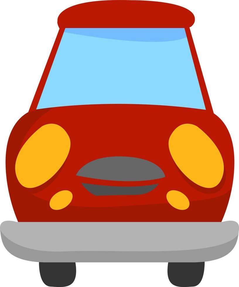 rosso macchina, illustrazione, vettore su bianca sfondo.