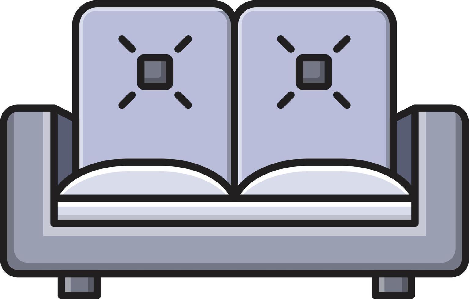 illustrazione vettoriale del divano su uno sfondo. simboli di qualità premium. icone vettoriali per il concetto e la progettazione grafica.