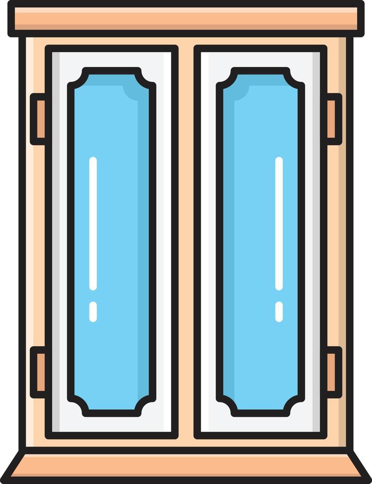 illustrazione vettoriale dell'armadio su uno sfondo. simboli di qualità premium. icone vettoriali per il concetto e la progettazione grafica.