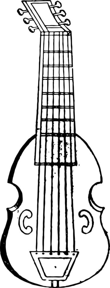 basso viola, Vintage ▾ illustrazione. vettore